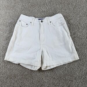 Vintage 90s Susquehanna Blues Shorts Womens 12 White Mom High Rise Twill Casual